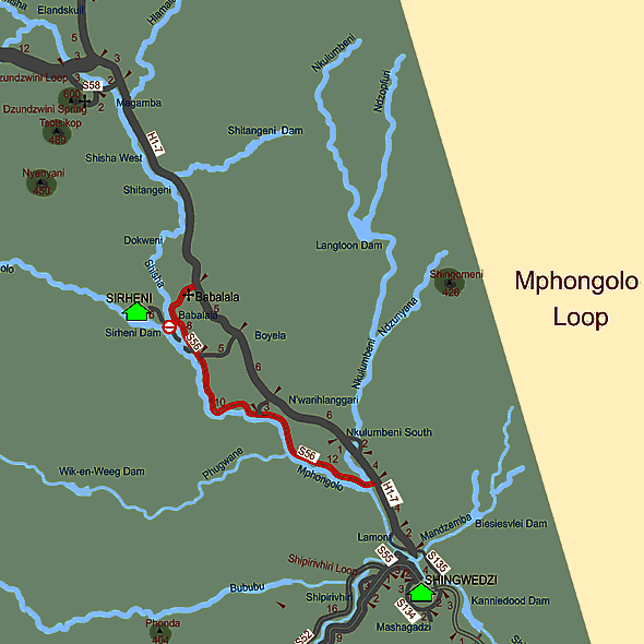 Mphongolo Loop Map
