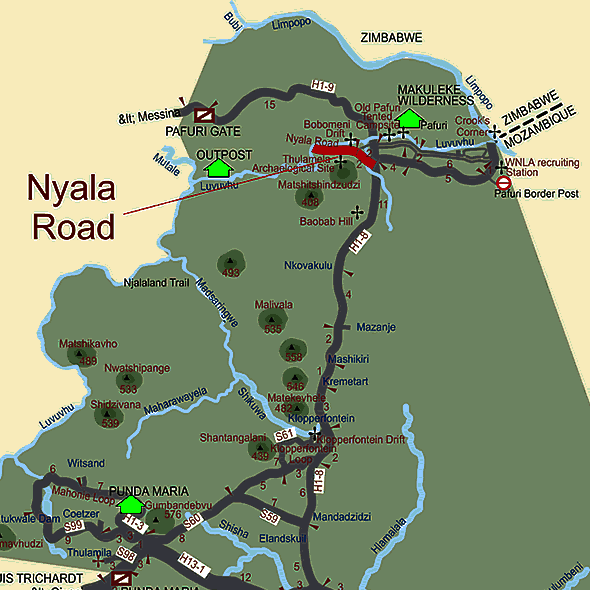 Nyala Road Route Map