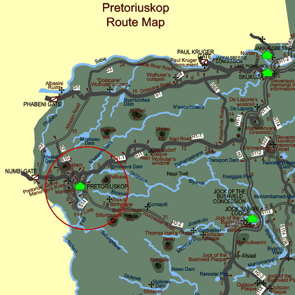 Pretoriuskop Route Map
