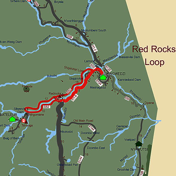 Red Rocks Loop Map