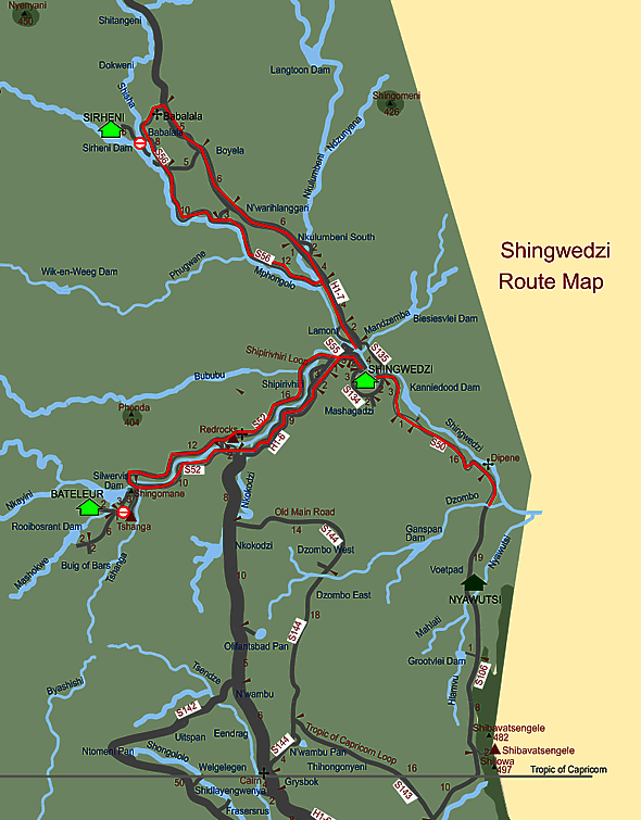 Shingwedzi Route Maps