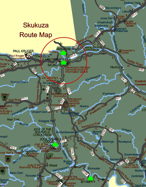 Skukuza Route Map