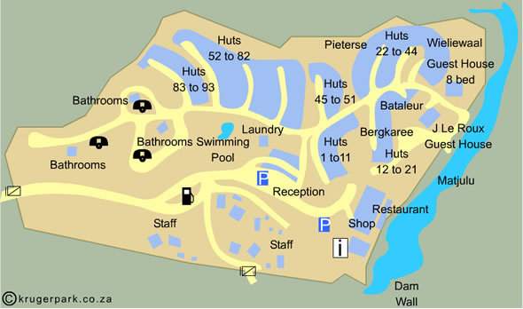 Berg-en-Dal Camp layout  map