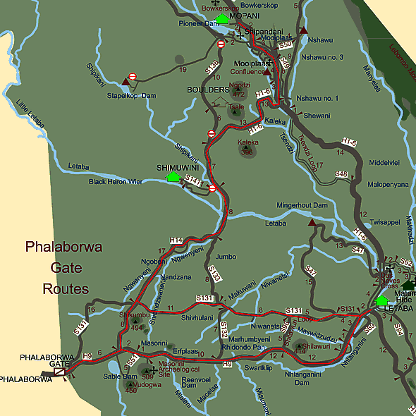 Phalaborwa Gate Route Map